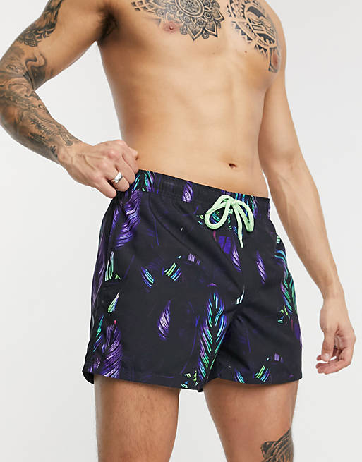 ASOS DESIGN swim shorts in floral in short length | ASOS