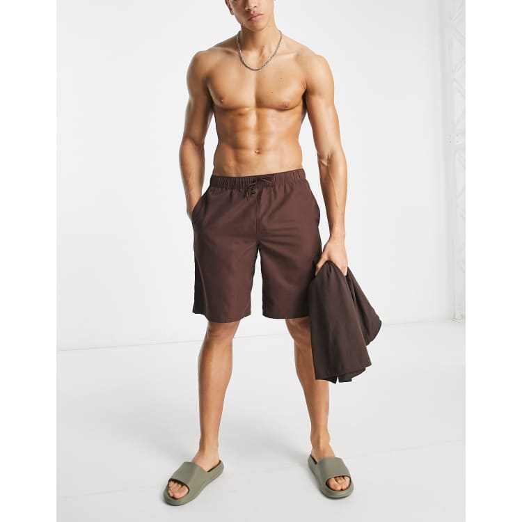 Brown discount swim shorts