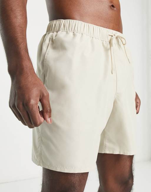 Beige cheap swim shorts