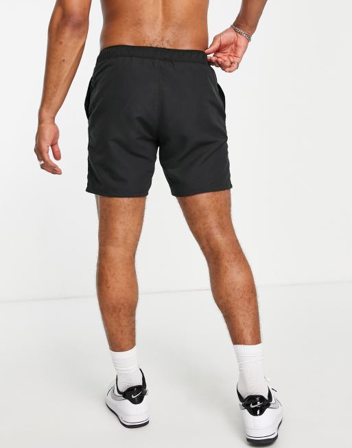 ASOS DESIGN swim shorts in super short length in black