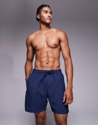 Asos Design Swim Shorts In Blue
