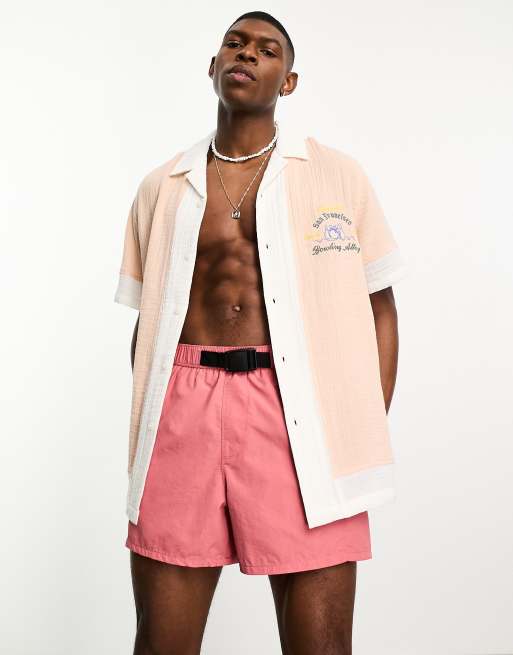 Asos pink sales shorts