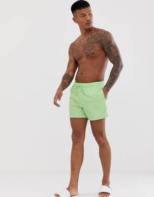 mint green swim shorts