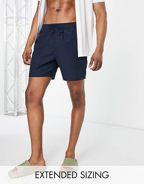 Corriee Mens Swim Trunks Quick Dry Solid Color Beach Shorts with Pockets Mens Summer Basic Watershorts 