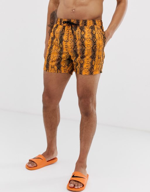 Snake print hot sale swim trunks