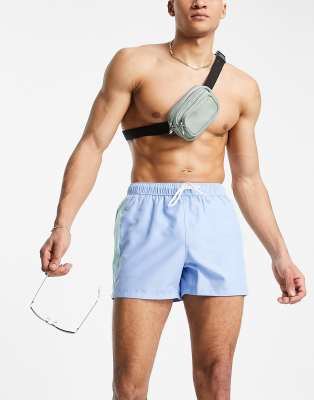 blue mint swim shorts