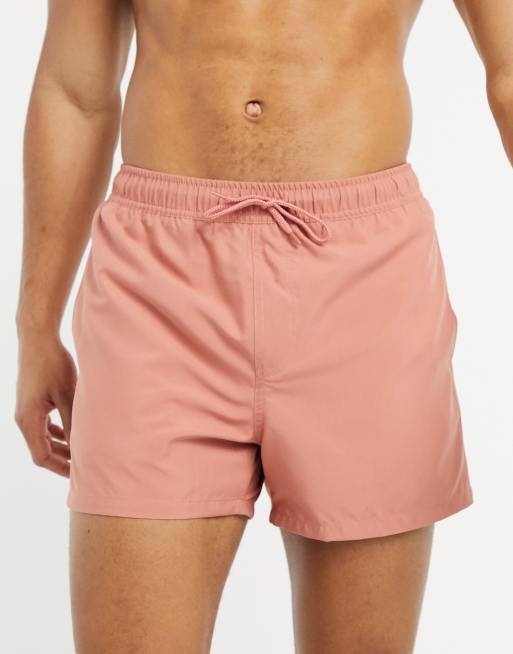 ASOS DESIGN swim shorts in red short length ASOS