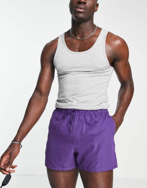 Mens purple 2024 swim shorts