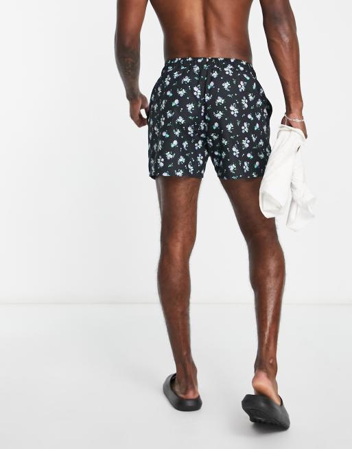 ASOS DESIGN swim shorts in short length in floral print, 2 of 4