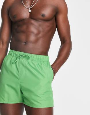 ASOS DESIGN ASOS DESIGN swim shorts in short length in green