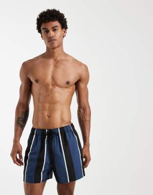 Asos Design Swim Shorts In Blue