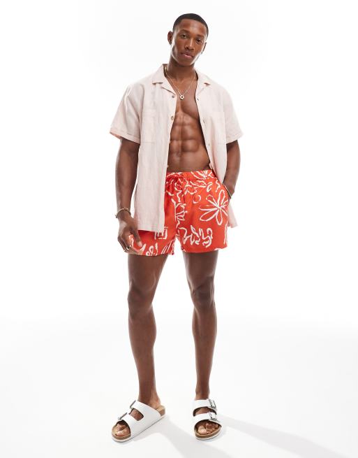 Asos red shorts shop