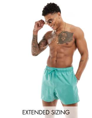 ASOS DESIGN ASOS DESIGN swim shorts in short length in teal-Green