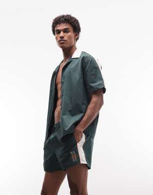 Asos Design Swim Shorts In Green
