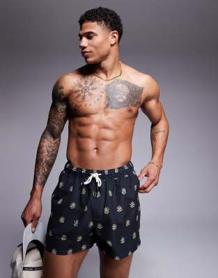 Asos Design Swim Shorts In Black