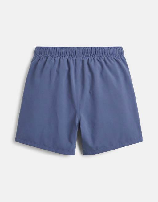ASOS DESIGN swim shorts in short length with silicone bubble placement print in blue, 7 of 7