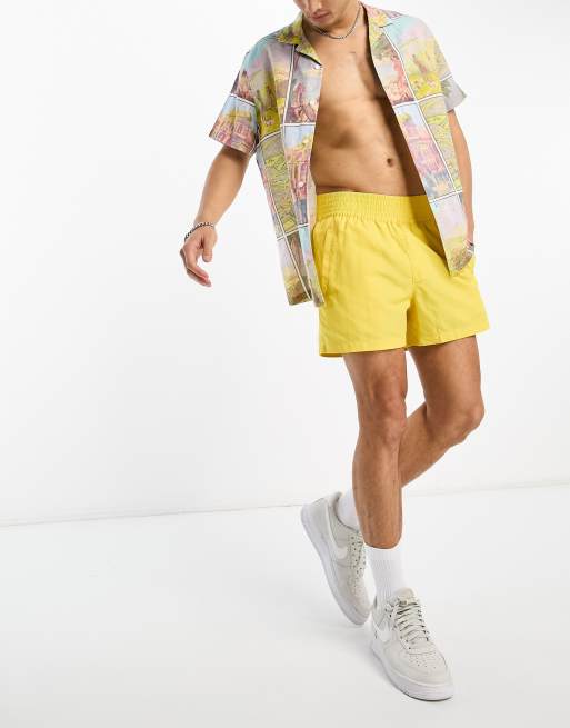 Asos store yellow shorts