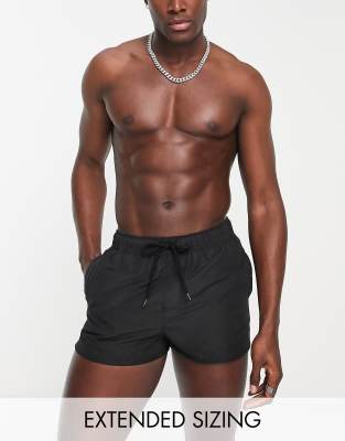 ASOS DESIGN swim shorts in super short length in black - ASOS Price Checker