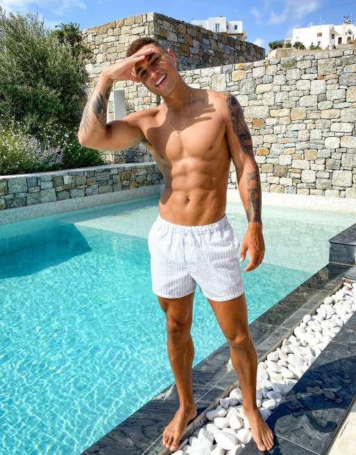 White on sale swimming trunks