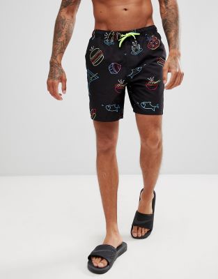 asos neon shorts