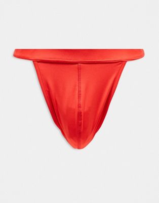 Asos Design Swim Thong In Red