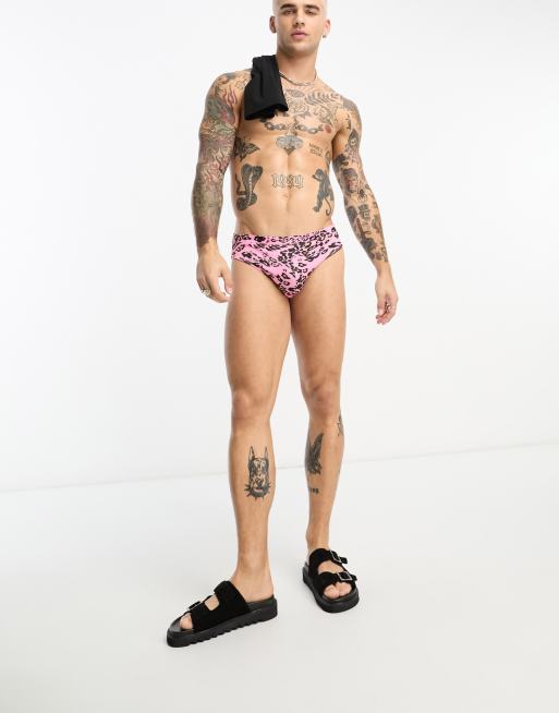 ASOS Swim Briefs in Pink for Men