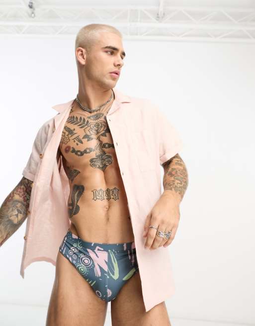 ASOS Swim Briefs in Pink for Men