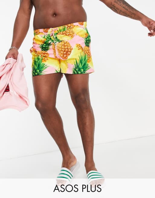 Pink pineapple hot sale swim trunks