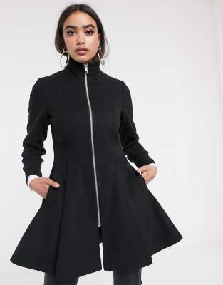 black petite pea coat