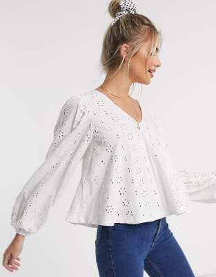 ASOS DESIGN swing top with v neck in 