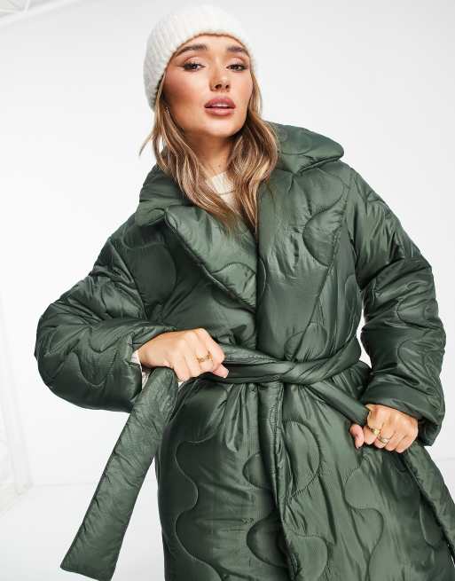 Asos long puffer online coat