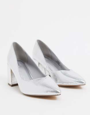 silver court shoes