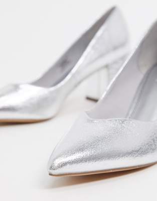 silver court shoes