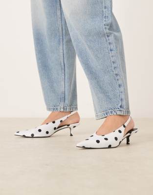 Asos Design Sydney Slingback Kitten Heel Shoes