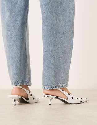 Asos Design Sydney Slingback Kitten Heel Shoes
