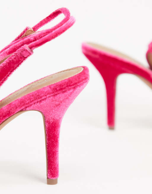 Hot pink hot sale velvet heels