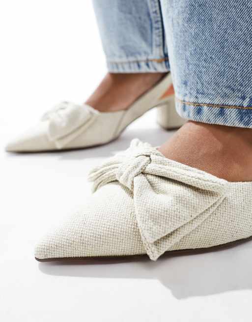 ASOS DESIGN - Symphony - Chaussures à talon mi-haut et bride arrière ornées d'un nœud à fabrication naturelle, 2 de 4