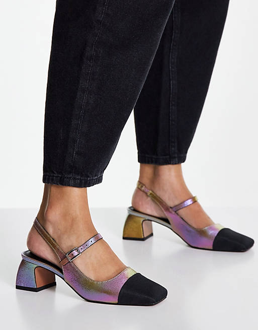 Women Heels/Syon mary jane mid heeled shoes in multi 