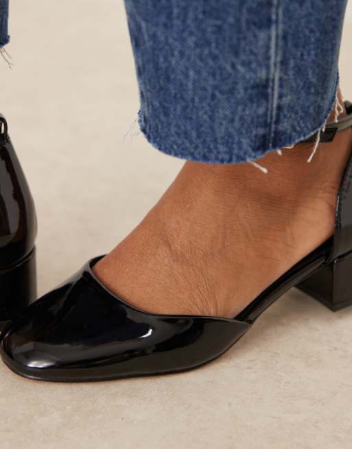 ASOS DESIGN - Syrup - Chaussures à talon carré mi-haut - Noir verni , 4 de 4