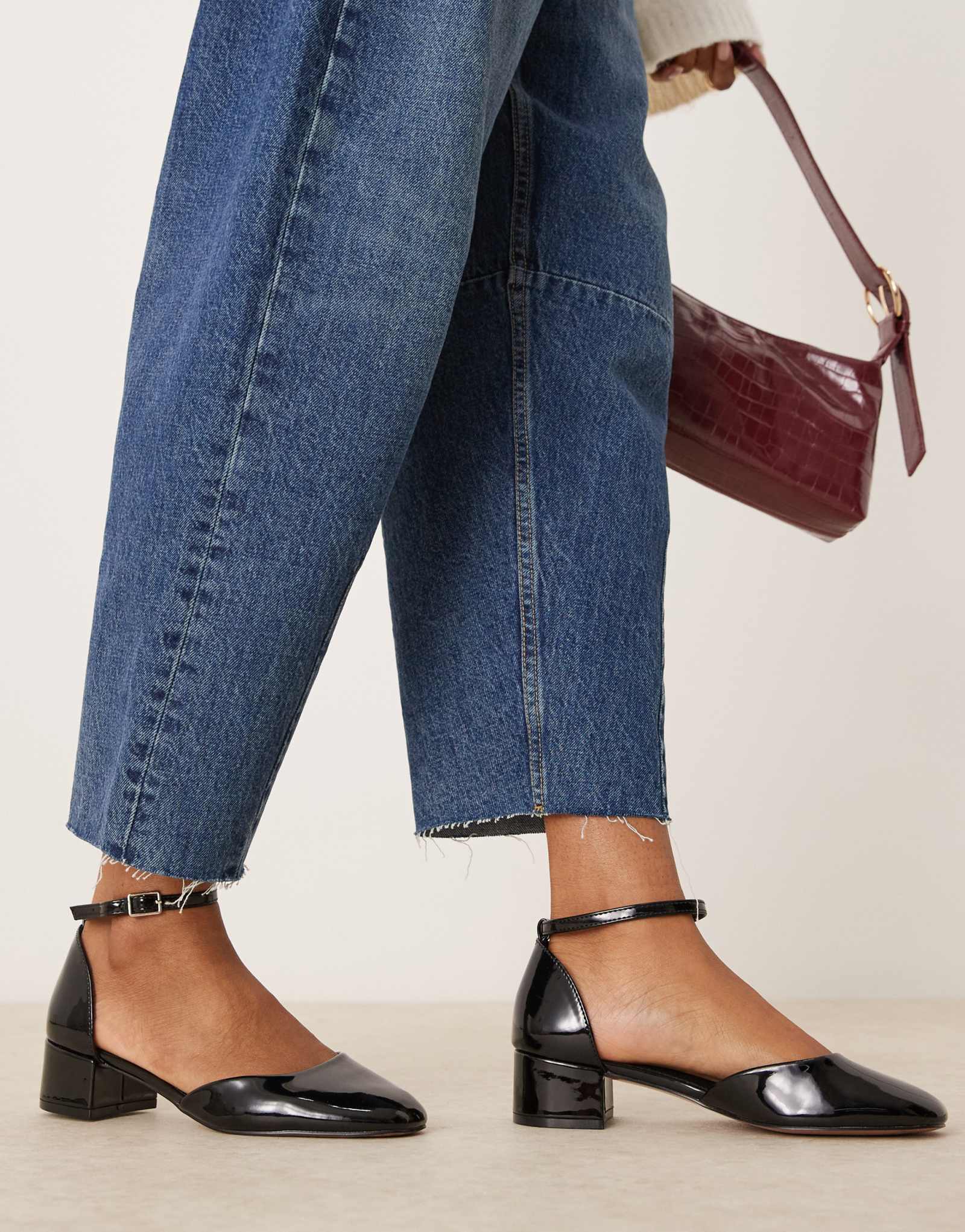 Черные лакированные туфли на среднем каблуке Syrup от ASOS DESIGN 