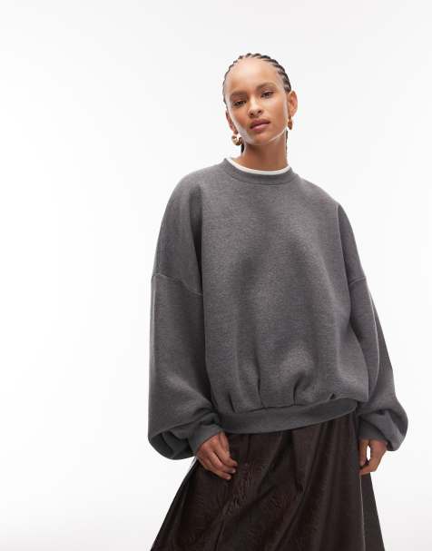 ASOS DESIGN – Szara dwuwarstwowa bluza o pudełkowym kroju oversize - view 1