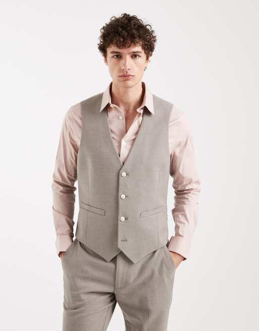 ASOS DESIGN – Szary flanelowy garnitur o dopasowanym kroju, 4 z 4