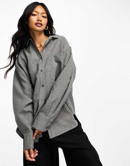 ASOS DESIGN – Szara koszula oxford
