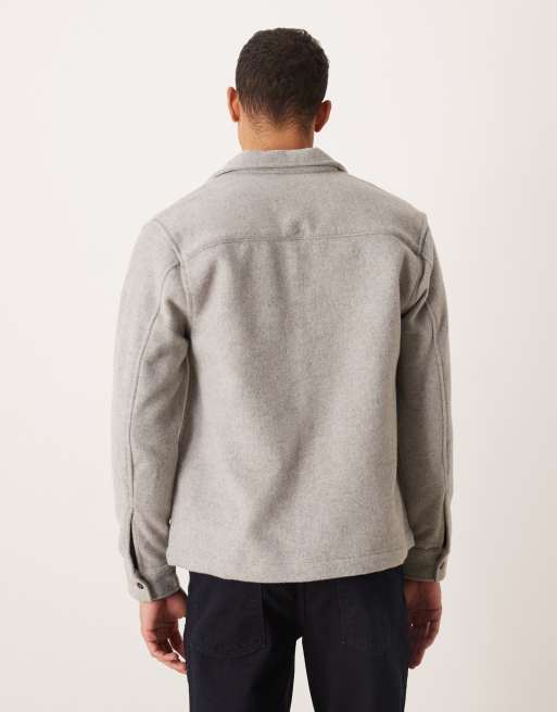 ASOS DESIGN – Szara koszula wierzchnia z domieszką wełny, 3 z 5