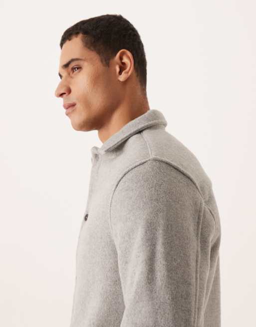 ASOS DESIGN – Szara koszula wierzchnia z domieszką wełny, 4 z 5
