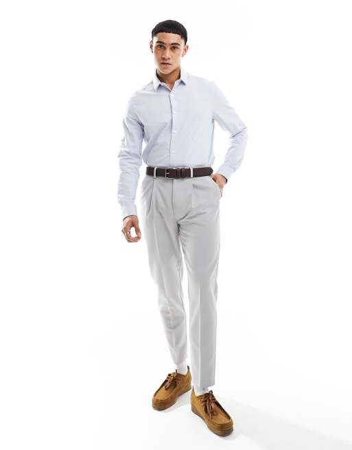 ASOS DESIGN – Szara lekka koszula flanelowa o regularnym kroju, 2 z 4