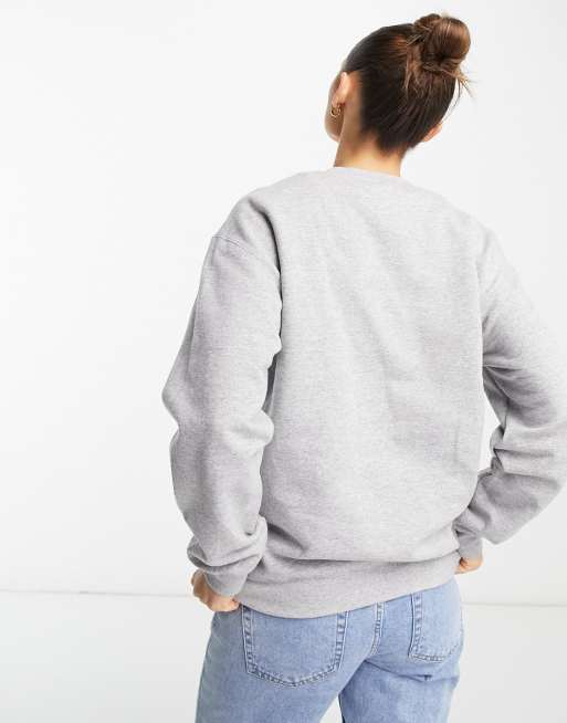 ASOS DESIGN – Szara melanżowa bluza dresowa oversize z grafiką Harvard, 2 z 4