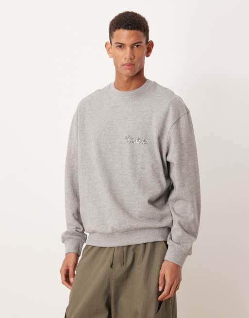 ASOS DESIGN – Szara melanżowa bluza z kwiatowym nadrukiem, 3 z 5