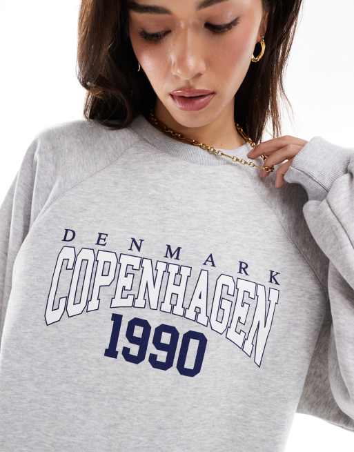 ASOS DESIGN – Szara melanżowa bluza z napisem „Copenhagen”, 2 z 4