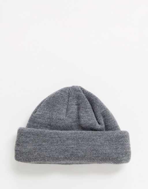 ASOS DESIGN – Szara miniczapka beanie typu fisherman, 3 z 4